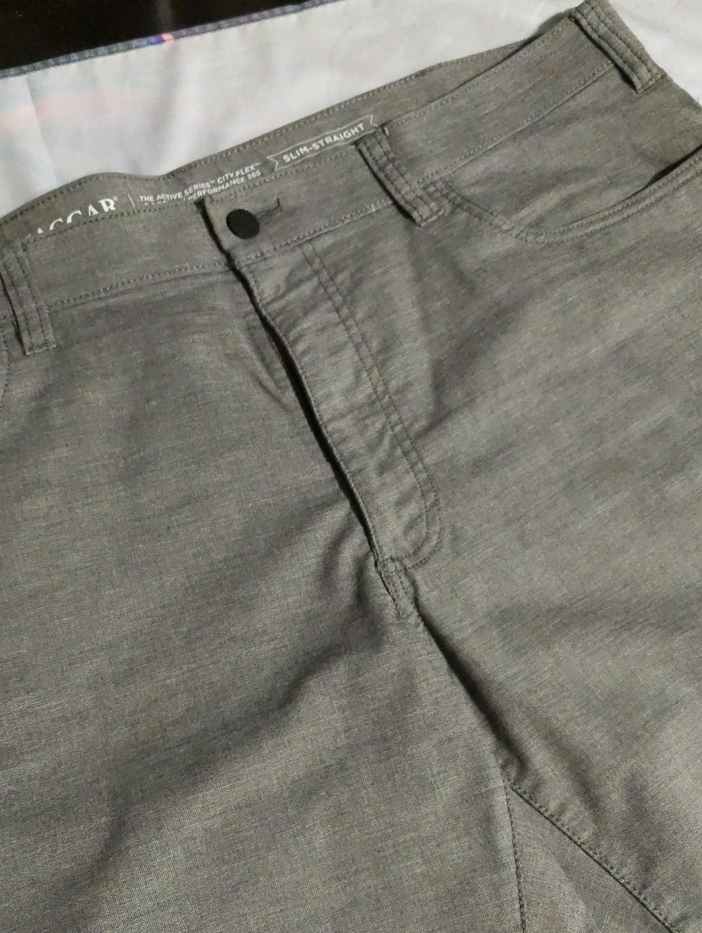 Slim Straight Washable Gray Men's Pants
